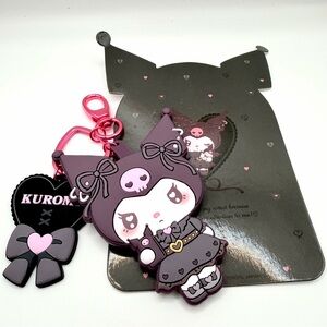 Sanrio kuromi Mirror midnight Merokuro Lolita gothic Dress Japan Jirai Keychain